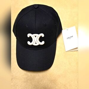 Celine Triomphe cotton baseball hat